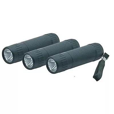 LitezAll Rubber Coated EDC Flashlight 3 pk.
