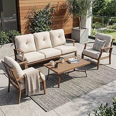 Nuu Garden 4 pc. Outdoor Aluminum Furniture Set, SAS094-01-KF