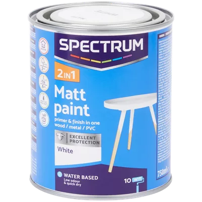 Matná barva 2v1 Spectrum Bílá