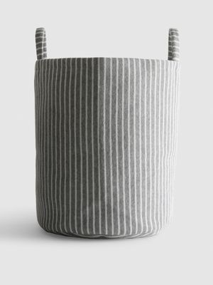 Cesta para la colada a rayas
