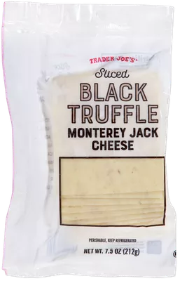 Sliced Black Truffle Monterey Jack Cheese