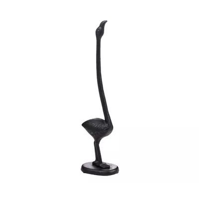 Flamingo Toilet Roll Holder Black