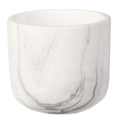 Marble-Look Cement Pot 12cm