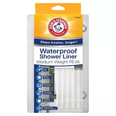 Arm & Hammer PEVA Medium Weight Shower Curtain Liner