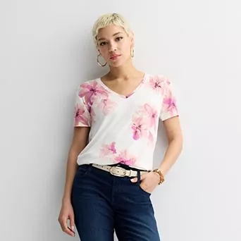 Women's Nine West Essential V-Neck T-Shirt