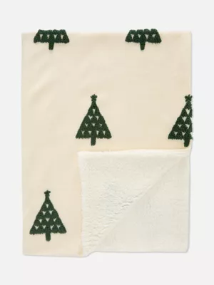 Manta suave con árboles de Navidad