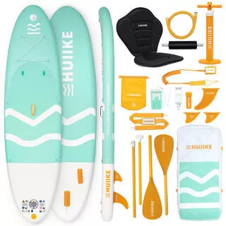 HUIIKE Tavola Sup Gonfiabile Adulti Accessori Premium, HUIIKE, Verde, Alta Stabilità