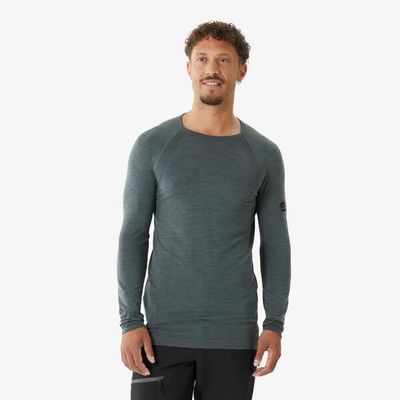 SIMOND Herren langarm Klettershirt Merinowolle - Seamless grau