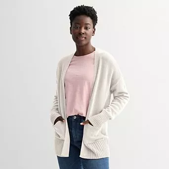 Women's Sonoma Goods For Life® Open Front Longline Cardigan