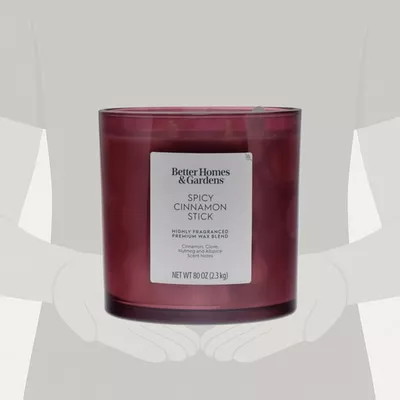 Better Homes & Gardens Spicy Cinnamon Sticks Scented 4-Wick 80oz (2.26 kg) Large Oversized Jar Candle