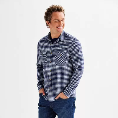 Men's Sonoma Goods For Life® Long Sleeve Supersoft Knit Button-Up Shirt