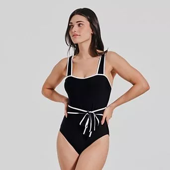Women's Freshwater Bow Tie Bandeau One-Piece Swimsuit