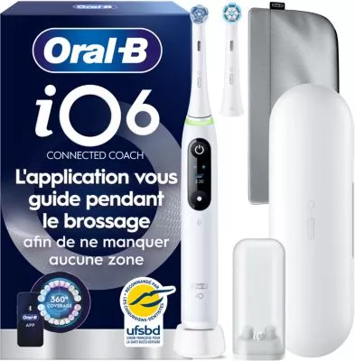 Brosse à dents électrique ORAL-B iO6 Series White Luxe Edition