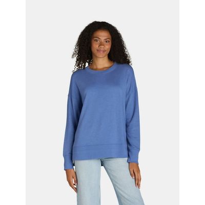 Time and Tru Women's Crewneck Sweatshirt with High-Low Hem, Sizes XS -4X