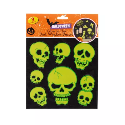 Halloween Clings Glow-In-The-Dark Assorted
