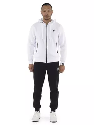 LEONE 1947 APPAREL Felpa da uomo invernale con zip e cappuccio "Smooth"