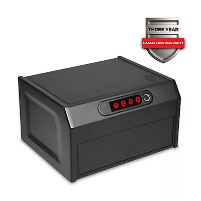 Sports Afield 1 Gun 0.31 cu. ft. Biometric and Digital Lock Home Defense Dual Access Quick Access Gun Vault