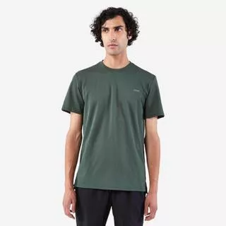 KIPRUN Maglia running uomo RUN 500 DRY verde scuro-grigio