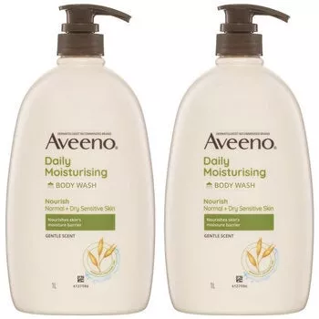 Aveeno Daily Moisturising Body Wash Gentle Scent 2x1L