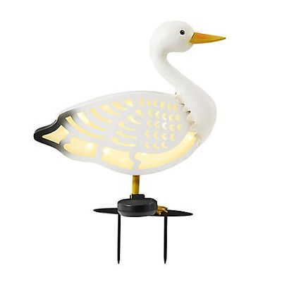 Red Shed 17.5 in. Solar Duck Garden Stake