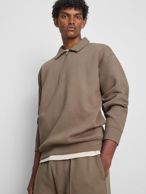 Sudadera con cremallera corta de The Edit