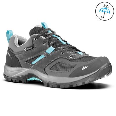 Wanderschuhe Damen wasserdicht Bergwandern - MH100 grau