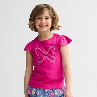 Girls 4-12 Jumping Beans® Flutter Embellished T-Shirt