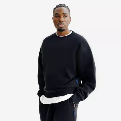 DECATHLON Sweatshirt Herren Rundhals - Elementals schwarz