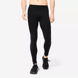 DOMYOS Leggings uomo palestra traspiranti neri