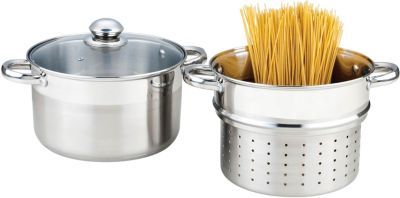 Essentielb - Cuit Pâtes Vapeur Inox Diam 24 Cm Avec Panier