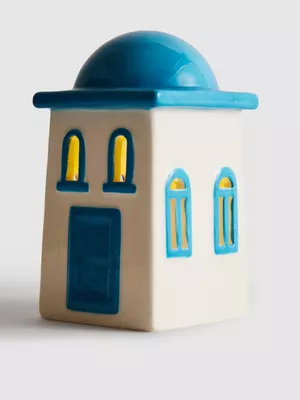 Lámpara LED decorativa en forma de casa mediterránea