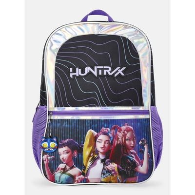 Netflix KPop Demon Hunters Girls 17" Huntrix Golden Backpack, Black