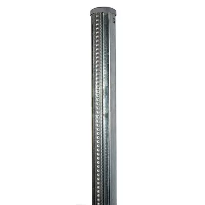 POSTE REDONDO CON CREMALLERA  GALVANIZADO 2,35 M