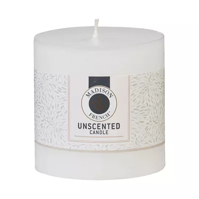 Pillar Candle Unscented White 7cm