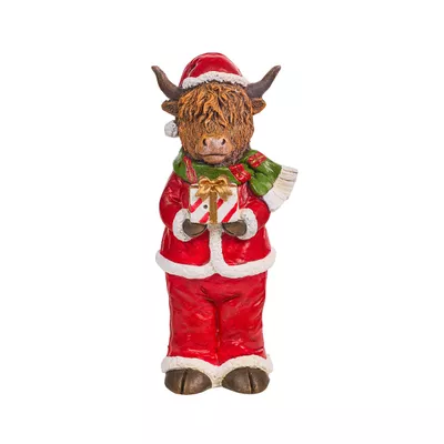 Christmas Solar Highland Cow
