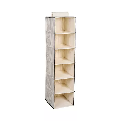 Stripes 6-Shelf Sweater Storage Black