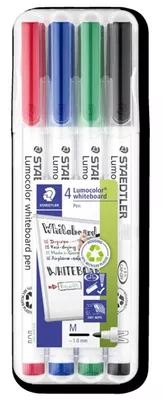 Staedtler, Whiteboard markere, Lumocolor 301, 4 stk.