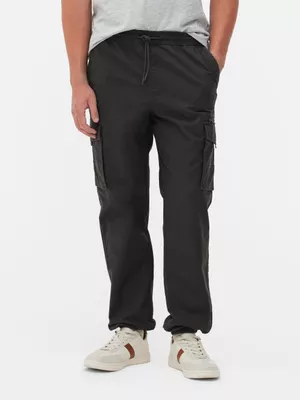 Pantalones cargo holgados con bajos elásticos