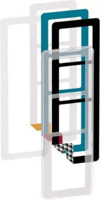LK Fuga Choice 68, Ramme, 3½ modul, transparent