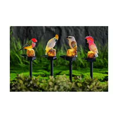 Solar Australian Bird Stake Light Assorted