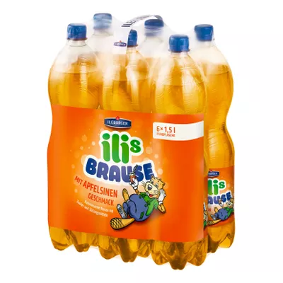 Ileburger Apfelsinenbrause 1,5 Liter, 6er Pack - Inhalt: 2