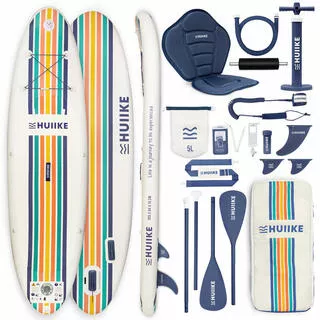HUIIKE Tavola Sup Gonfiabile Adulti Accessori Premium, HUIIKE, Bianco, Alta Stabilità