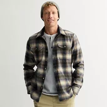 Men's Sonoma Goods For Life® Heavyweight Flannel Long Sleeve Button-Down Shirt