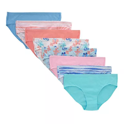 Hanes Ultimate Pure Comfort 8-Pack Girls' Organic Cotton Hipster Underwear