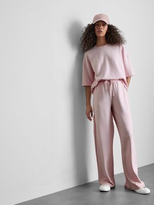 Pantalones de chándal anchos con cordón de ajuste