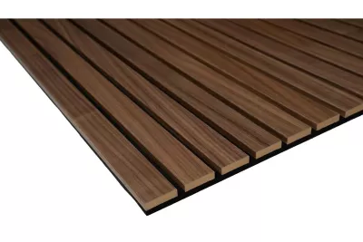 Fjordwall, Akustikpanel, Lux, valnød, 20x600x2400 mm