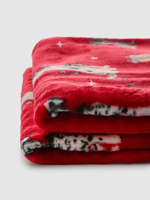 Manta navideña de perros