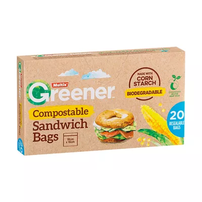 Multix Greener Compost Sandwich Bag 20pk