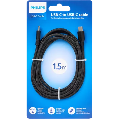 Nabíjecí a datový kabel Philips USB-C na USB-C