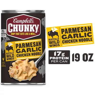 Campbell's Chunky Buffalo Wild Wings Parmesan Garlic Chicken Noodle Soup, 18.8 oz